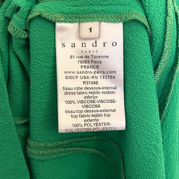 Sandro Paris emerald green sleeveless mini dress - Picture 5 of 7